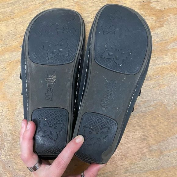 Alegria Rainbow Clog Shoes Leather Snakeskin Multicolor Loafer Sz EU 40 / US 9 - Picture 11 of 11